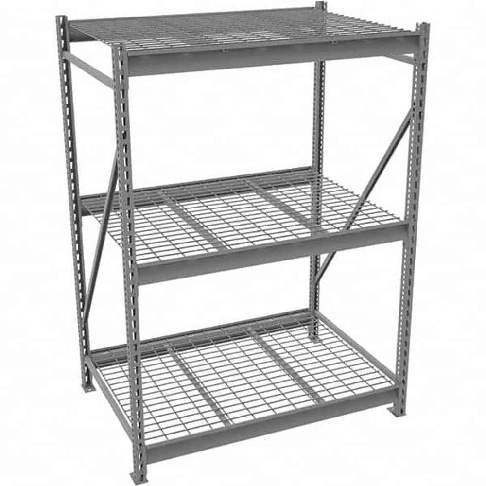 Tennsco BU-4848120WSMGY Bulk Storage Rack: 4,150 lb per Shelf, 3 Shelves