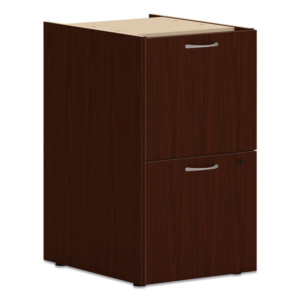 HON COMPANY PLPSFFLT1 Mod Support Pedestal, Left or Right, 2 Legal/Letter-Size File Drawers, Traditional Mahogany, 15" x 20" x 28"