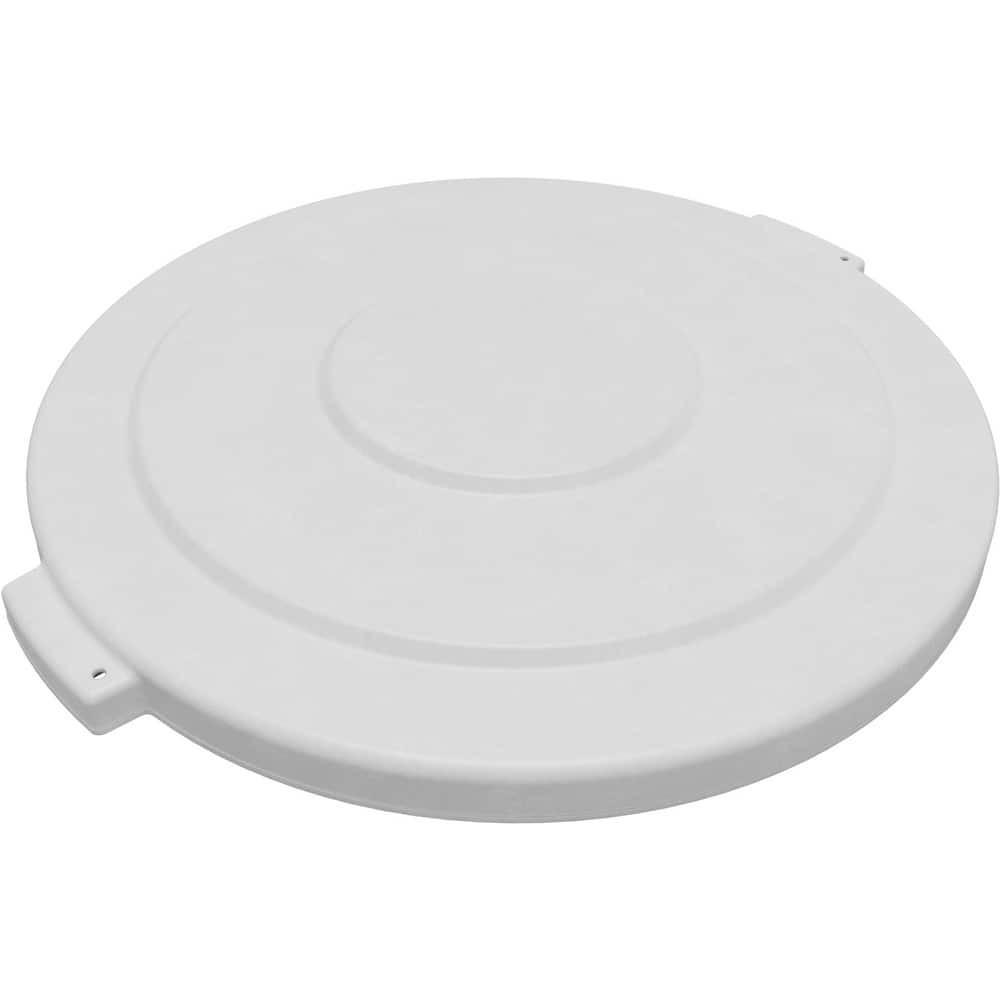 Carlisle 84105602 Trash Can & Recycling Container Lids; Lid Type: Flat ; Lid Shape: Round ; Container Shape: Round ; Compatible Container Capacity: 55 Gallon ; Color: White ; Material: HDPE