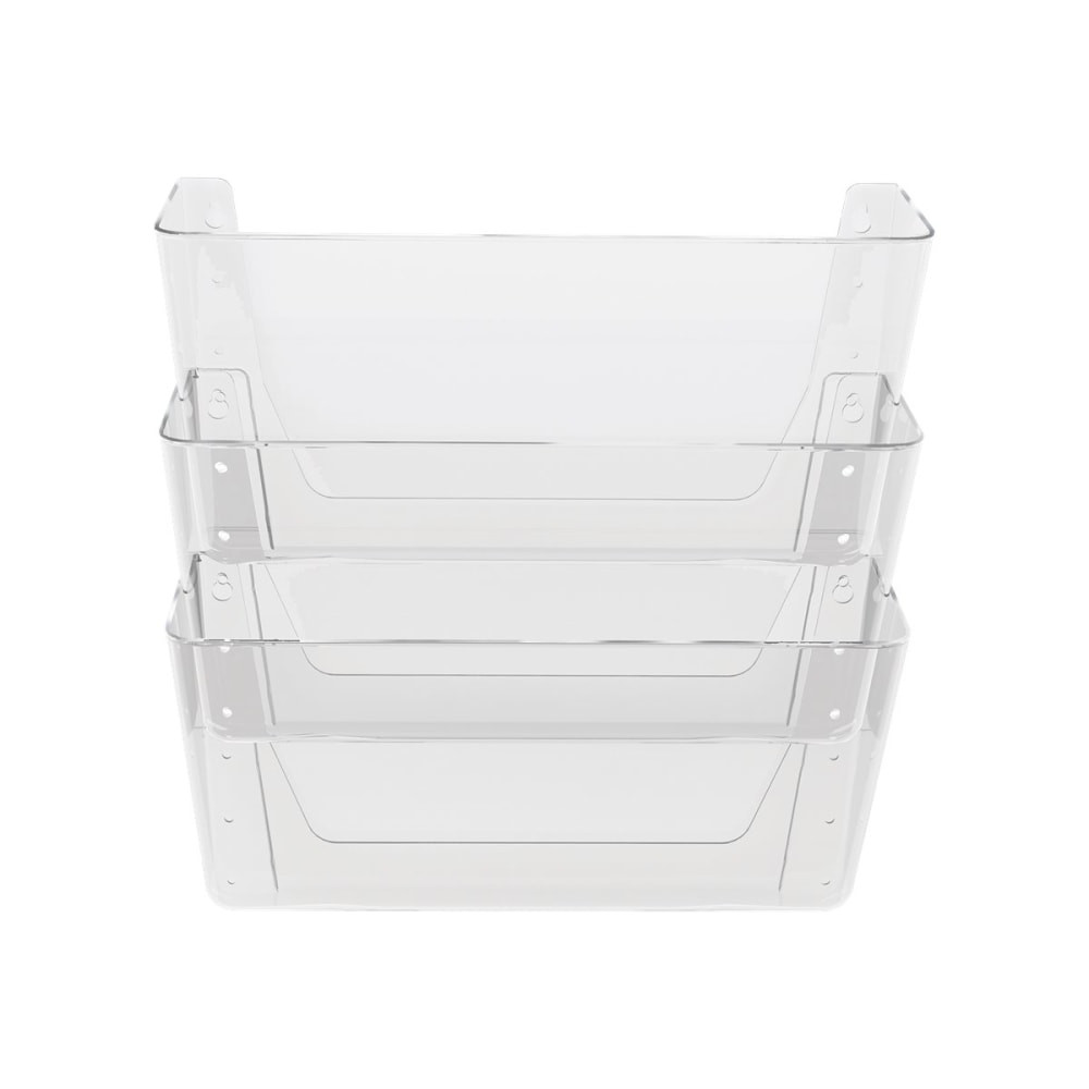 DEFLECT-O CORPORATION 73601RT Deflecto Stackable Wall Pocket File, 3 Pack, Clear