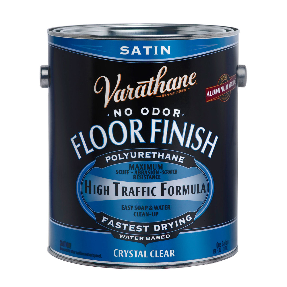 THE FLECTO COMPANY INC. 230231 Varathane No-Odor Floor Finish Polyurethane, 1 Gallon, Crystal Clear Satin, Pack Of 2 Cans