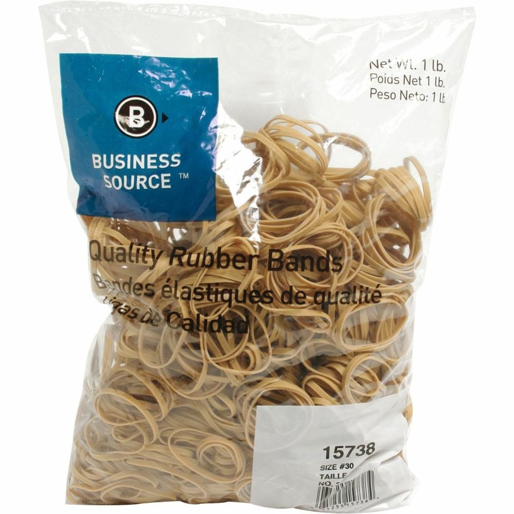 SP RICHARDS 15738 Business Source Quality Rubber Bands - Size: #30 - 2in Length x 0.1in Width - Sustainable - 1 / Pack - Rubber - Crepe