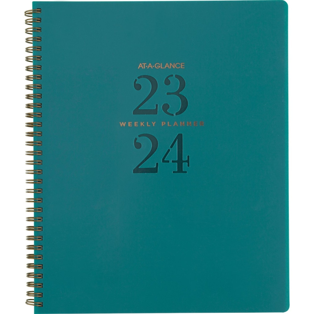 ACCO BRANDS USA, LLC YP90LA1224 2023-2024 AT-A-GLANCE Signature Lite Academic Weekly/Monthly Planner, 8-1/2in x 11in, Maroon, July 2023 to June 2024, YP90LA12