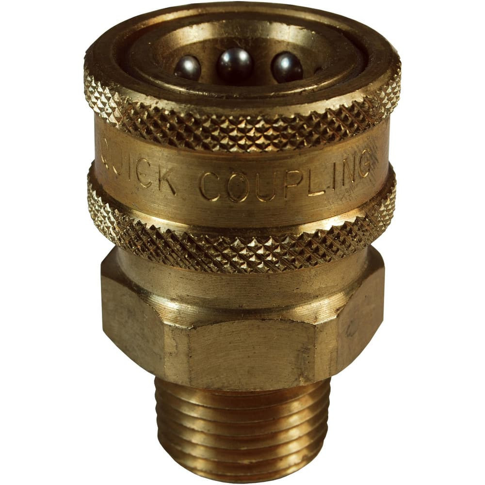 Dixon Valve & Coupling 2VM2-B-E Hydraulic Hose Fittings & Couplings; Type: V-Series Unvalved Male Coupler ; Fitting Type: Coupler ; Hose Inside Diameter (Decimal Inch): 0.2500 ; Hose Size: 1/4 ; Material: Brass ; Thread Type: NPTF