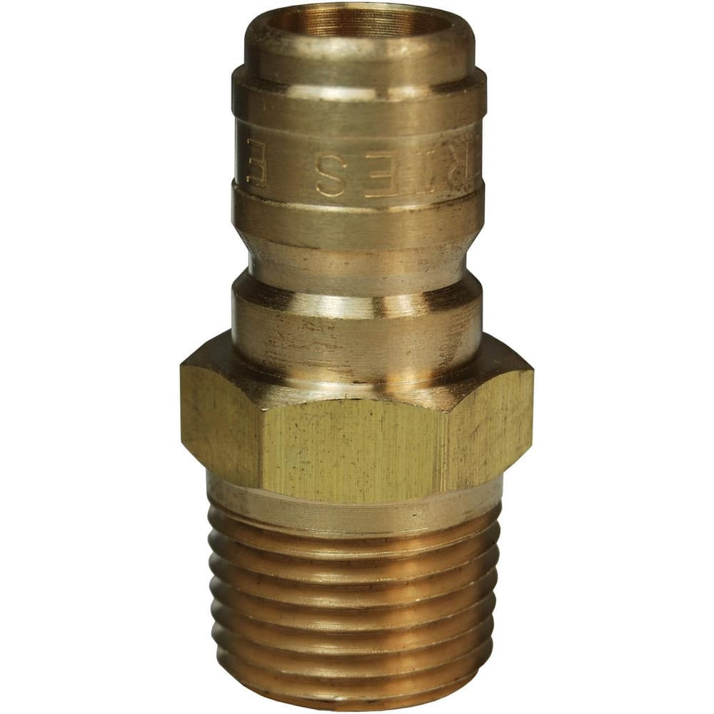 Dixon Valve & Coupling E4M4-B Hydraulic Hose Fittings & Couplings; Type: E-Series Straight Through Male Threaded Plug ; Fitting Type: Male Plug ; Hose Inside Diameter (Decimal Inch): 0.5000 ; Hose Size: 1/2 ; Material: Brass ; Thread Type: NPTF