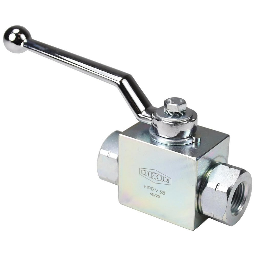 Dixon Valve & Coupling HPBV25ZPL Ball Valves; Type: High Pressure Clear Zinc Ball Valve ; Valve Type: Full-Bore ; Pipe Size: 1/4 ; Valve Structure: 1-Piece ; Body Material: Carbon Steel ; Connection Style: Threaded