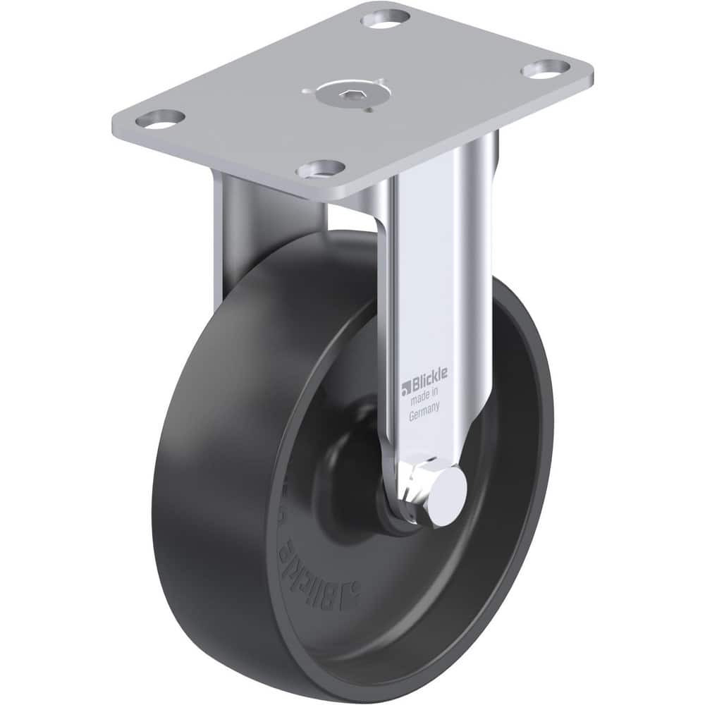 Blickle 913603 Top Plate Casters; Mount Type: Plate ; Number of Wheels: 1.000 ; Wheel Diameter (Inch): 4 ; Wheel Material: Rubber ; Wheel Width (Inch): 1-1/4 ; Wheel Color: Gray