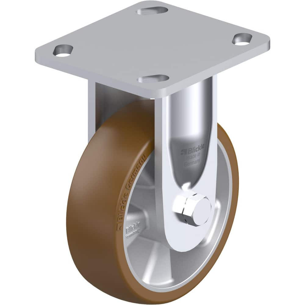 Blickle 910080 Top Plate Casters; Mount Type: Plate ; Number of Wheels: 1.000 ; Wheel Diameter (Inch): 6 ; Wheel Material: Polyurethane ; Wheel Width (Inch): 2 ; Wheel Color: Light Brown