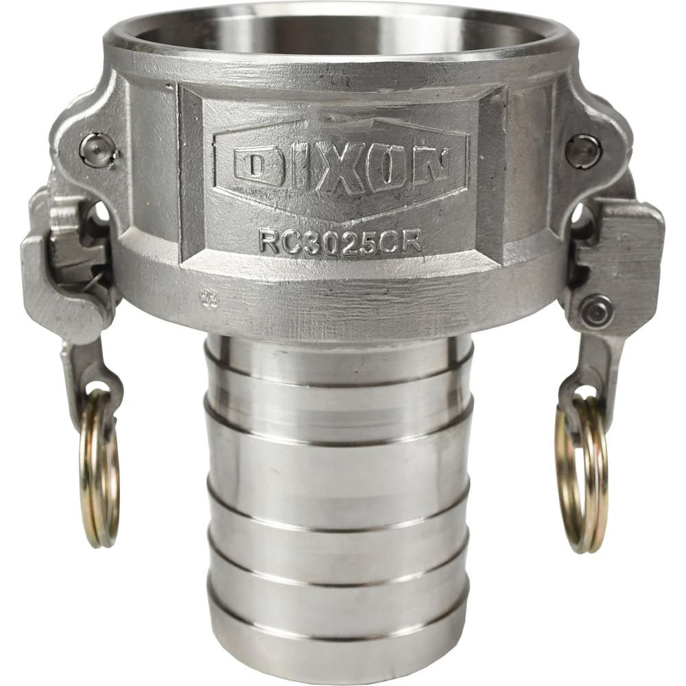 Dixon Valve & Coupling RC400EZCR Suction & Discharge Hose Couplings; Type: Type C Coupler ; Coupling Type: Cam & Groove ; Coupling Descriptor: EZ Boss-Lock Coupler x Hose Shank ; Material: Stainless Steel ; Coupler Size (Fractional Inch): 4 ; Thread 