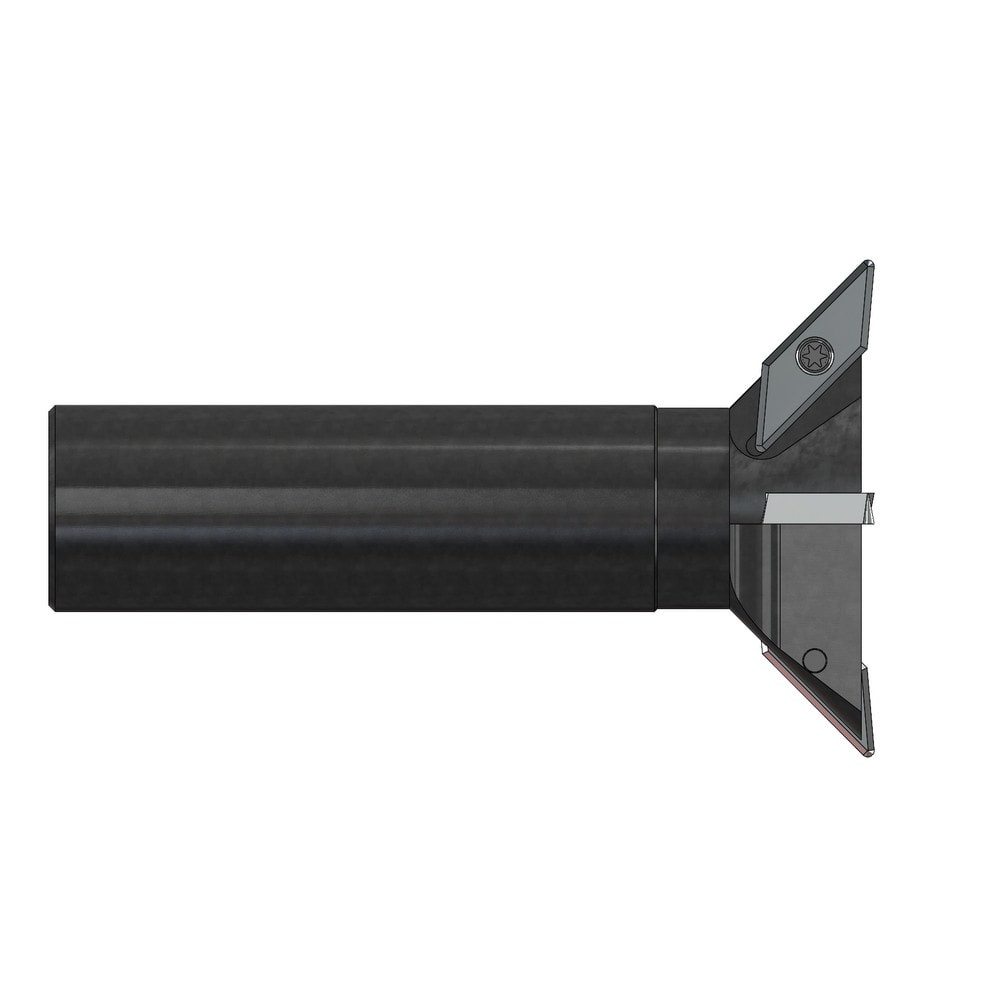 A.B. Tools DXWL80-2.25 Indexable Dovetail Cutters; Included Angle: 80.00 ; Cutting Diameter: 2.2500 in ; Maximum Depth Of Cut: 0.5300in ; Shank Type: Cylindrical ; Shank Diameter: 1.0000 ; Compatible Insert Style: Di90WL