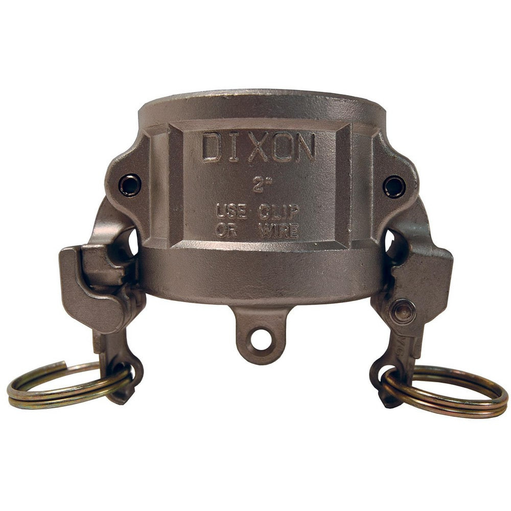 Dixon Valve & Coupling RH100EZ Suction & Discharge Hose Couplings; Type: Type H Dust Cap ; Coupling Type: Cam & Groove ; Coupling Descriptor: EZ Boss-Lock Dust Cap ; Material: Stainless Steel ; Coupler Size (Fractional Inch): 1 ; Thread Size: Non-Thr