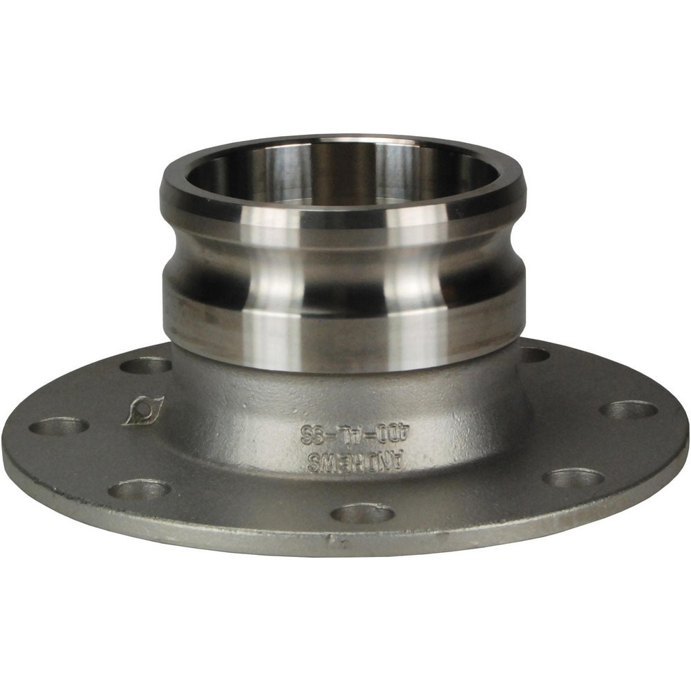 Dixon Valve & Coupling 400-AL-SS Suction & Discharge Hose Couplings; Type: 150 Flange ; Coupling Type: Cam & Groove ; Coupling Descriptor: Adapter x 150# ASA Flange ; Material: Stainless Steel ; Coupler Size (Fractional Inch): 4 ; Thread Size: Non-Th