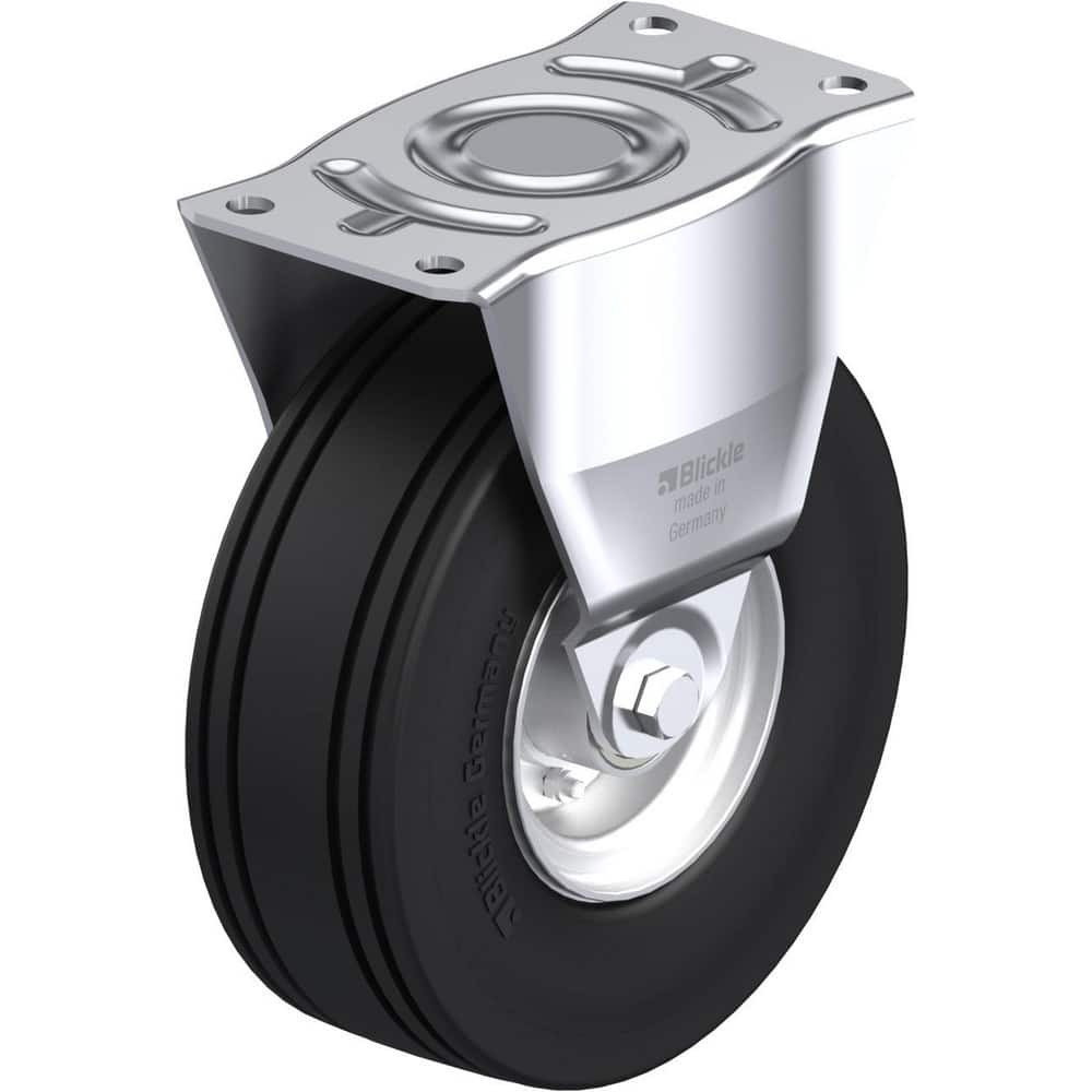 Blickle 910043 Top Plate Casters; Mount Type: Plate ; Number of Wheels: 1.000 ; Wheel Diameter (Inch): 8 ; Wheel Material: Polyurethane ; Wheel Width (Inch): 2 ; Wheel Color: Dark Gray