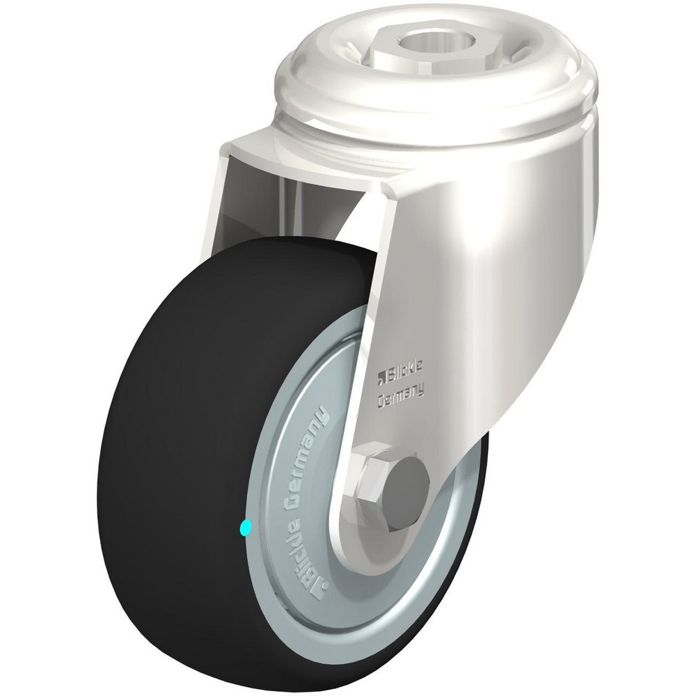 Blickle 910468 Top Plate Casters; Mount Type: Plate ; Number of Wheels: 1.000 ; Wheel Diameter (Inch): 4 ; Wheel Material: Rubber ; Wheel Width (Inch): 1-1/4 ; Wheel Color: Gray