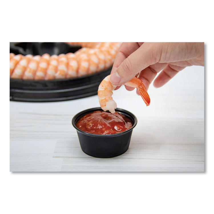 DART 325PCBLK Conex Complements Portion/Medicine Cups, 3.25 oz, Plastic, Black, 125/Bag, 20 Bags/Carton