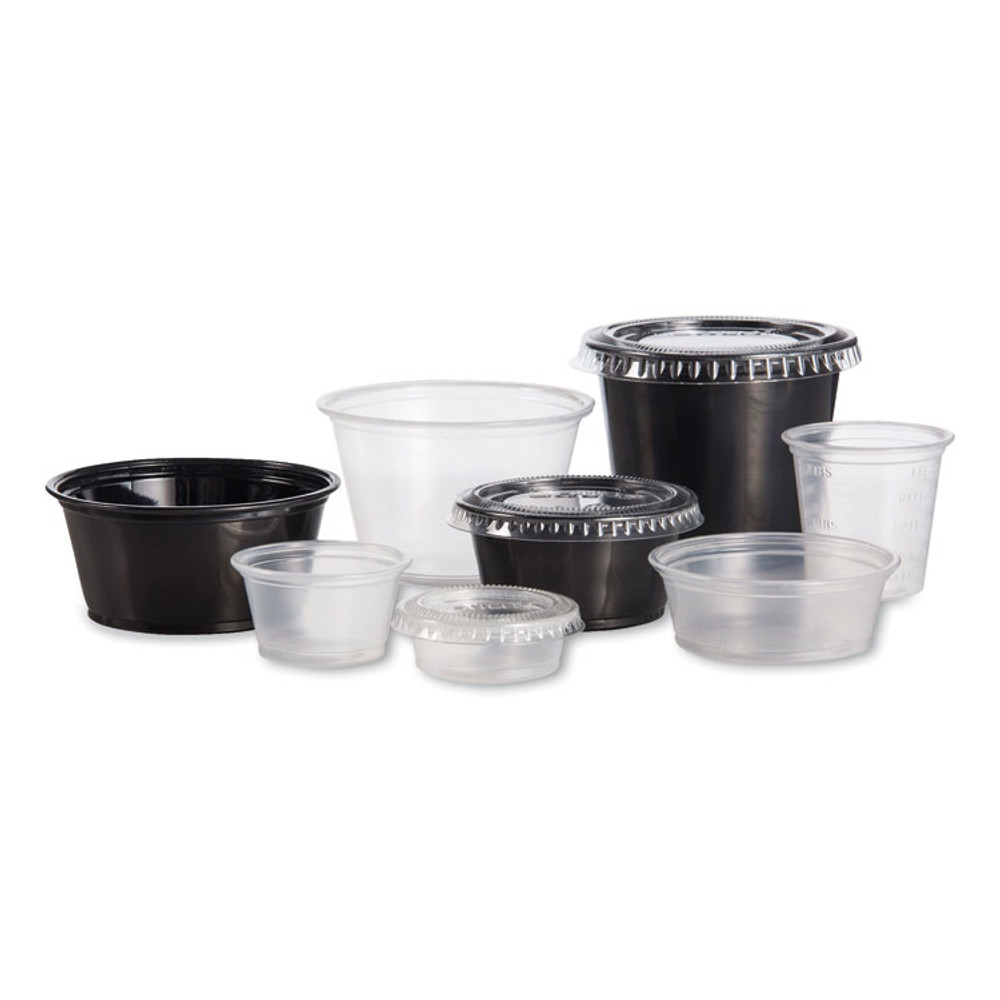 DART 325PCBLK Conex Complements Portion/Medicine Cups, 3.25 oz, Black, 125/Bag, 20 Bags/Carton