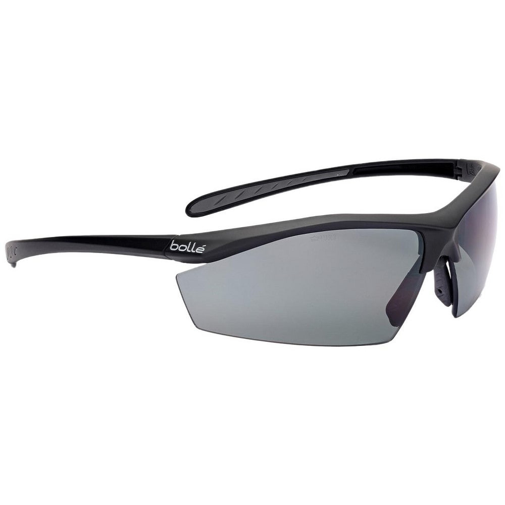 bolle SAFETY PTSSENTP01 Safety Glasses; Type: Safety ; Frame Style: Half-Framed ; Lens Coating: Platinum; Anti-Fog & Anti-Scratch ; Frame Color: Silver ; Lens Color: Polarized Smoke ; Lens Material: Polycarbonate