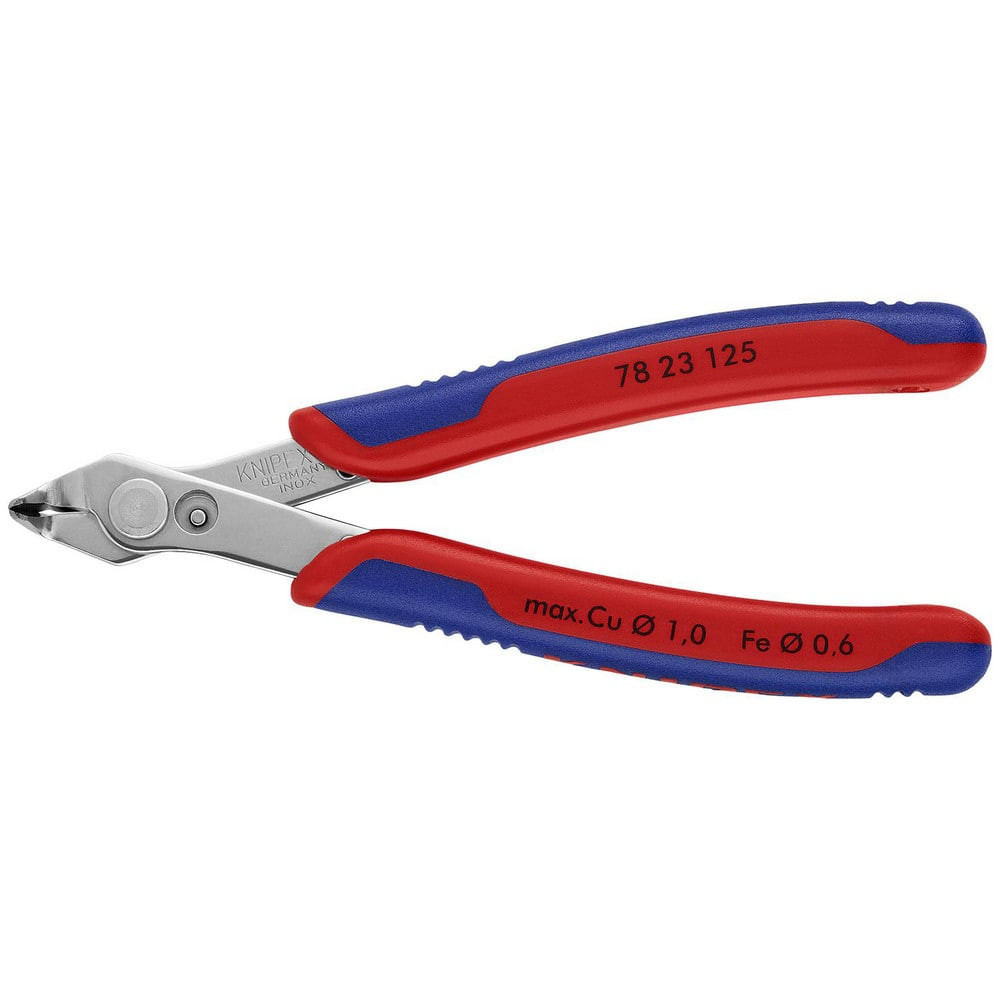 Knipex 78 23 125 Cutting Pliers; Insulated: No ; Overall Length (Inch): 5-1/2in ; Head Style: Cutter ; Cutting Style: Flush ; Handle Color: Red; Blue ; Overall Length Range: 4 to 6.9 in