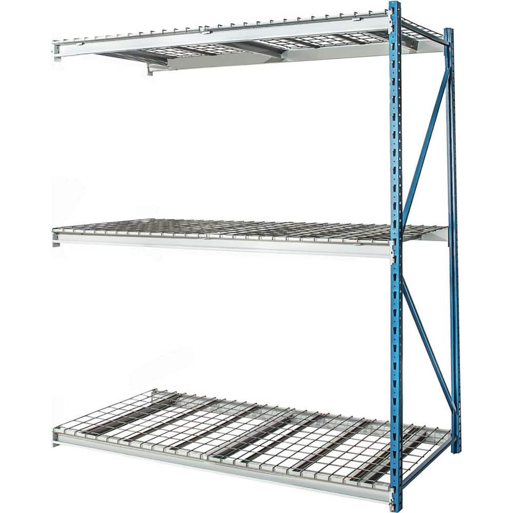 Hallowell HBR9648123-3A-W Storage Racks; Rack Type: Bulk Rack Add-On ; Overall Width (Inch): 96 ; Overall Height (Inch): 123 ; Overall Depth (Inch): 48 ; Material: Steel ; Color: Light Gray; Marine Blue