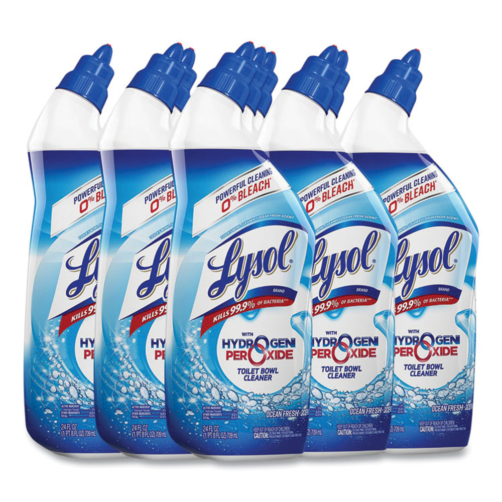 RECKITT BENCKISER LYSOL® Brand 98011 Toilet Bowl Cleaner with Hydrogen Peroxide, Ocean Fresh Scent, 24 oz, 9/Carton