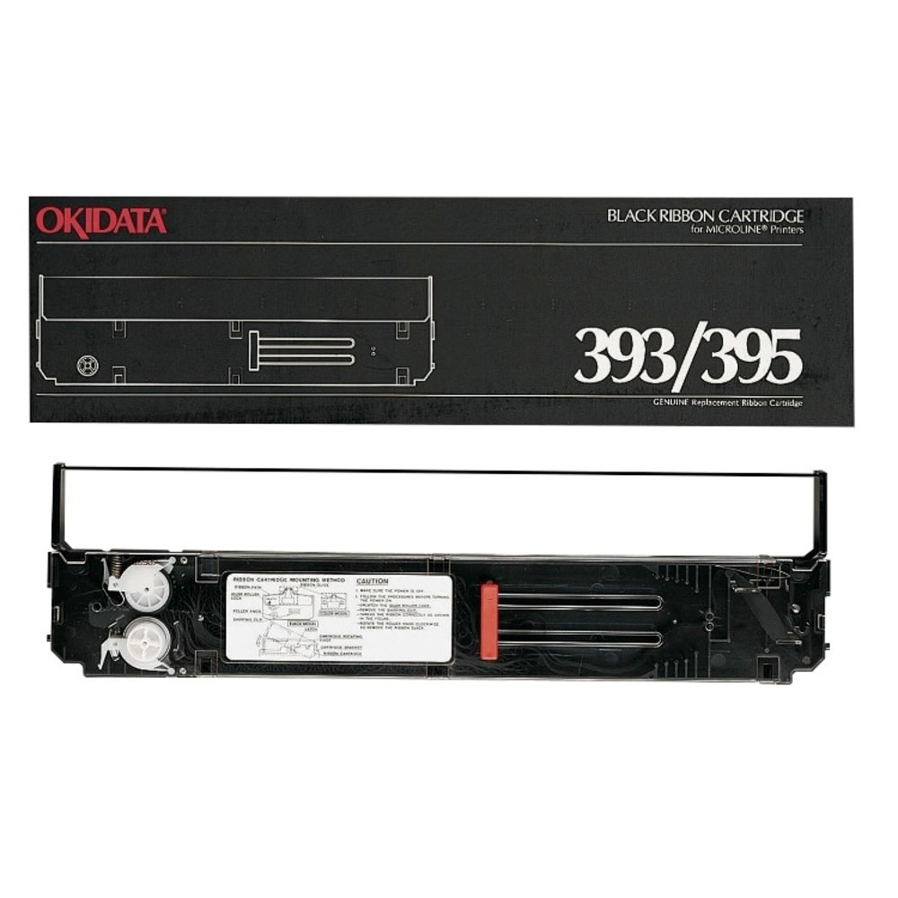Compatible Axis Communications models: AX-393.  . Compatible Bren models: 8393BC, 8393EBC.  . Compatible Decision 1Data models: 6534, 6534C.  . Compatible Memorex models: 1316, 1827.  . Compatible OKI models: Microline : 393, 393 Plus, 393C, 393C Plus, 395, 395 C.   ET 8550.  . Compatible Siemens models: Highprint 4400, Highprint 4500.  .    Yield is approximate  Also works in Microline 393C, 393C+, 395 and 395C  Made of durable nylon  Easy to install  Compatible with Oki Microline 393, 393+  Quality ribbon for your printer.  Recycling solution - designed to encourage recycling, helping you divert materials from landfill.