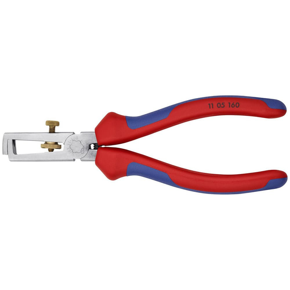 Knipex 11 05 160 Wire & Cable Strippers; Maximum Capacity: 13/64" (5.0 mm) ; Type: Wire Strippers ; Minimum Wire Gauge: 7 AWG ; Insulated: No ; Wire Type: Single; Solid; Stranded; AWG ; Body Material: Steel