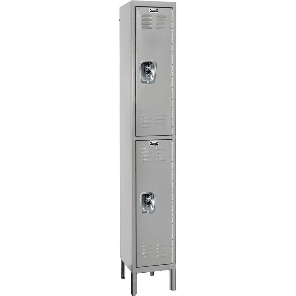 Hallowell URB1288-2A-PL Lockers; Locker Style: Horizontal ; Locker Configuration: 1-Wide ; Assembled: Yes ; Shelf Capacity: 0 ; Handle Type: Recessed ; Locker Material: Steel