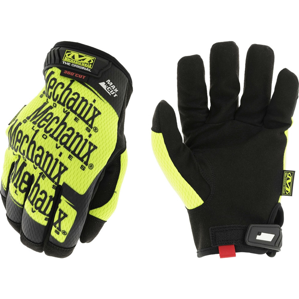 Mechanix Wear MCMG-X91-008 Cut & Puncture Resistant Gloves; Glove Type: Cut-Resistant; Puncture-Resistant ; Primary Material: ArmorCore; Leather ; Women's Size: X-Small ; Men's Size: Small ; Color: Fluorescent Yellow ; Lining Material: ArmorCore