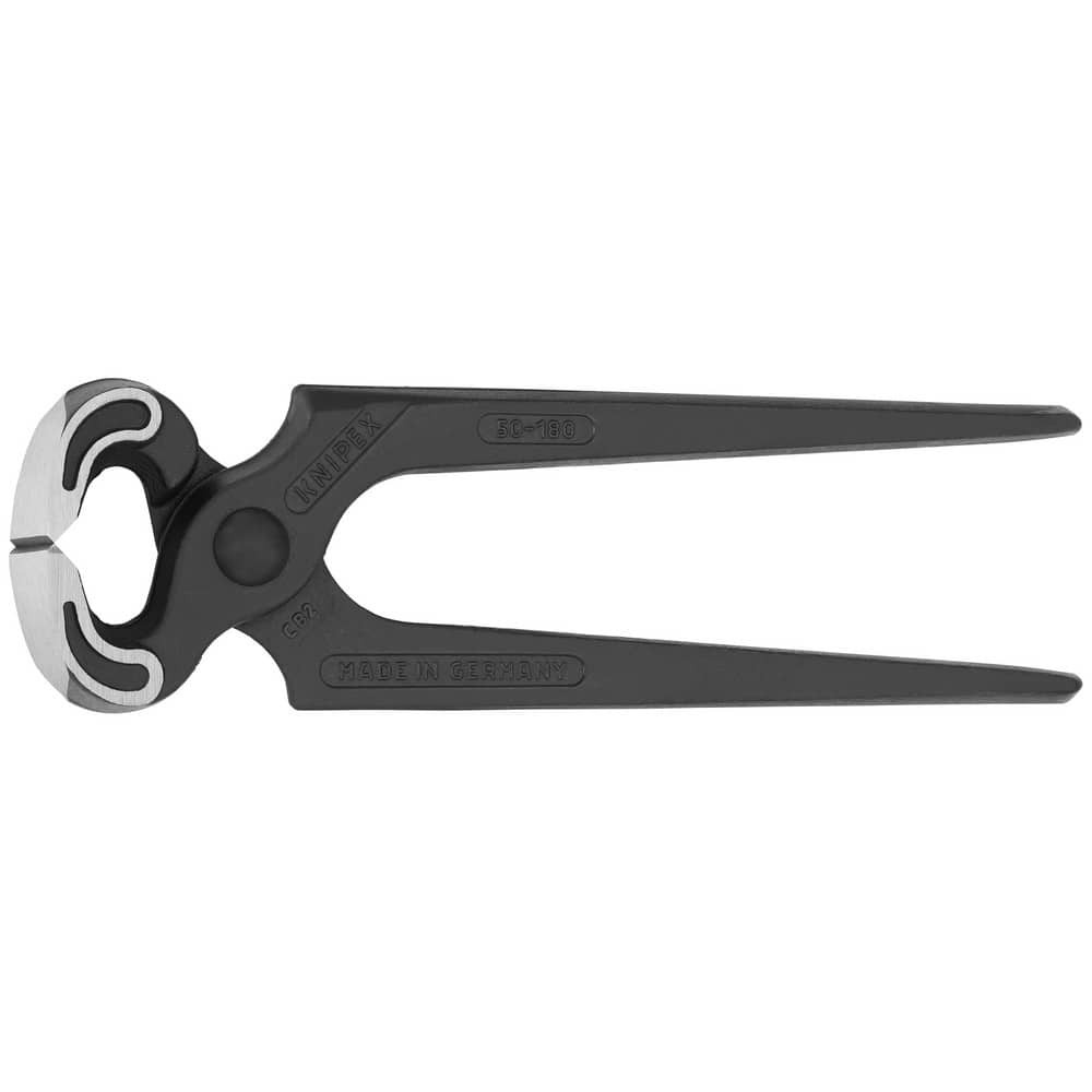 Knipex 50 00 180 Cutting Pliers; Insulated: No ; Type: Carpenters' Pincers ; Overall Length (Inch): 7-1/4in ; Handle Material: Steel ; Handle Color: Black ; Overall Length Range: 7 to 9.9 in