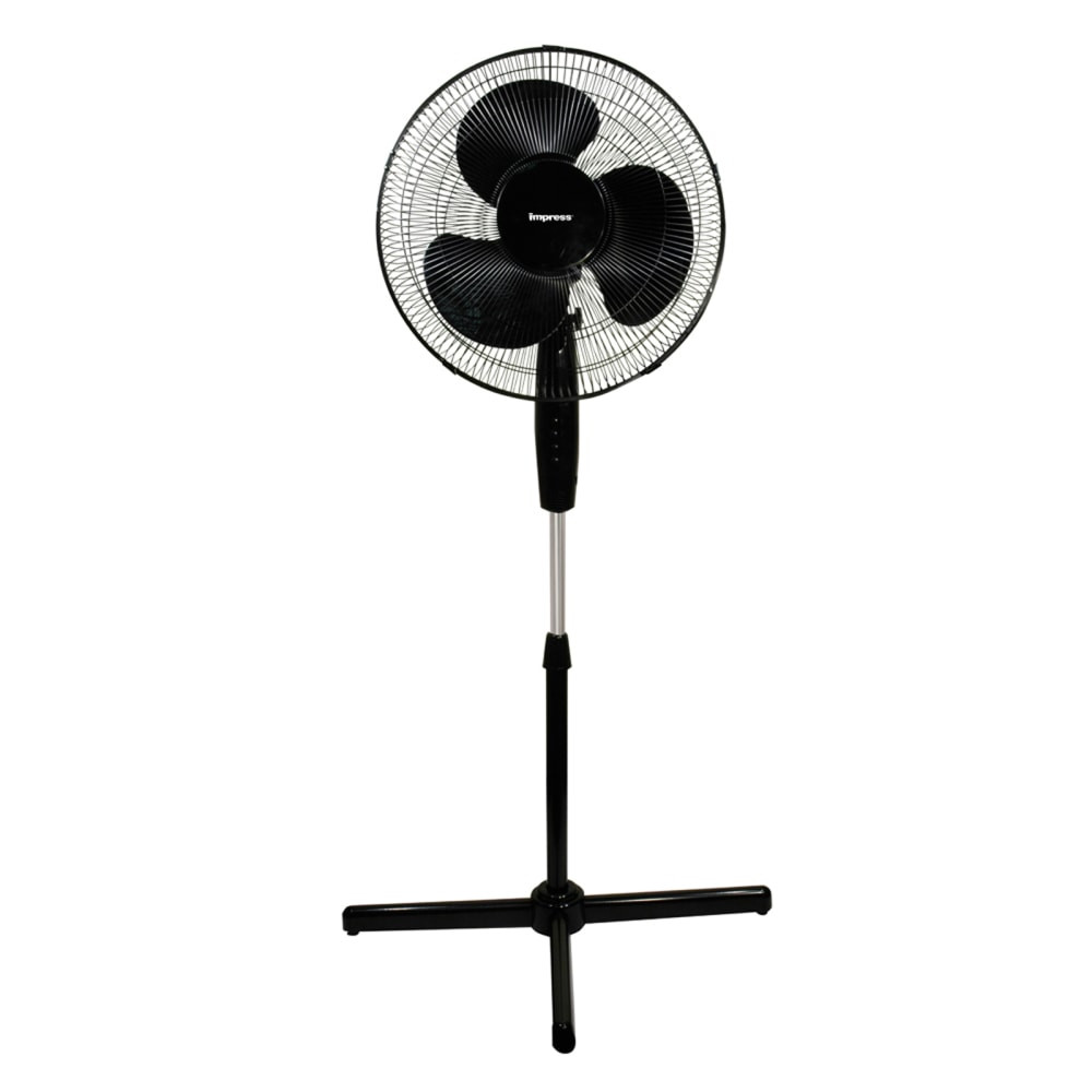 CRYSTAL PROMOTIONS Impress 99586198M  Handi-Fan Oscillating Stand Fan, 52inH x 21inW x 16inD, Black