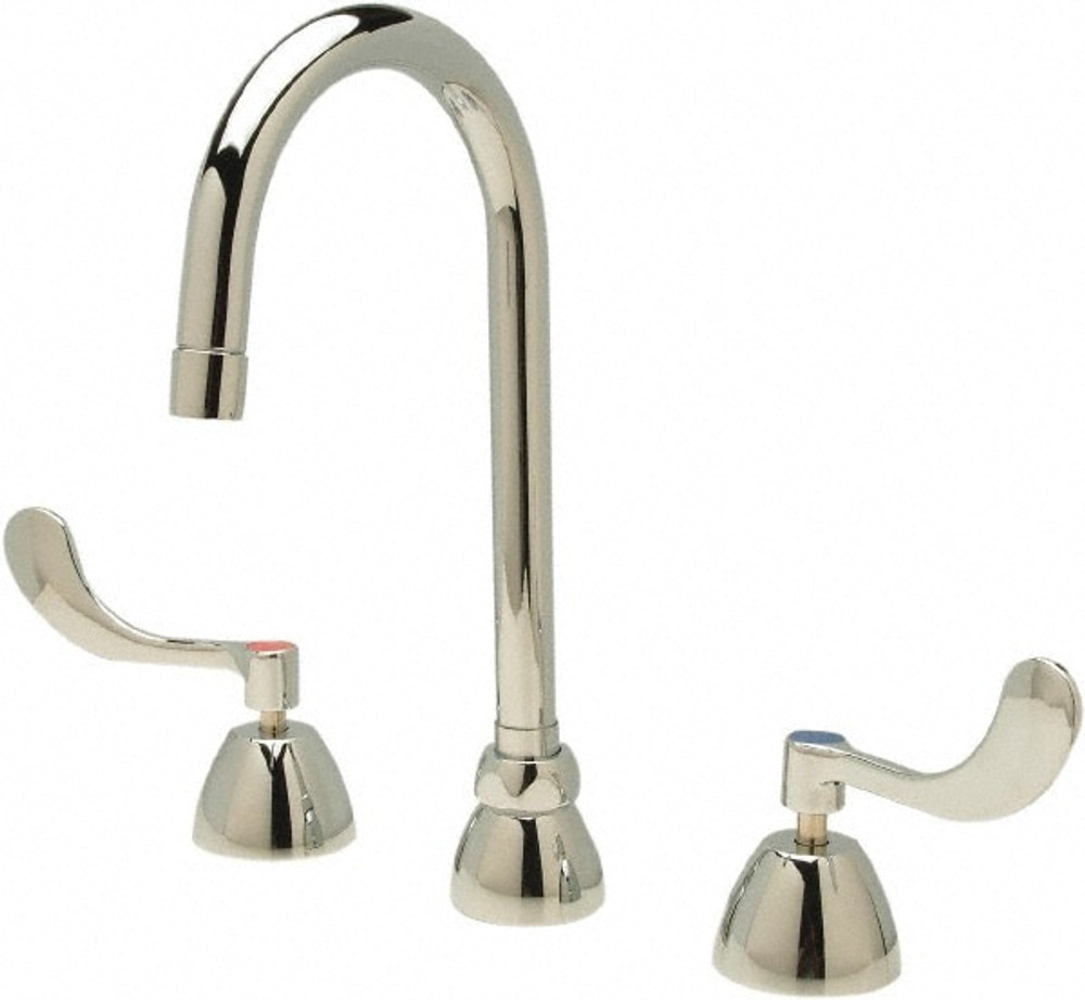 Zurn Z831B4-XL Gooseneck, Two Handle, Chrome Plated Deck Mount, Laboratory Faucet