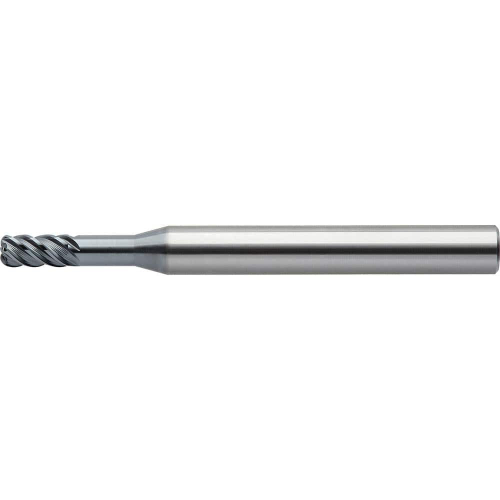 US Union Tool 2365600 Corner Radius End Mill: 6.00 mm Dia, 12.00 mm LOC, UT Coated, Corner Radius End, Centercutting Series CXLRS