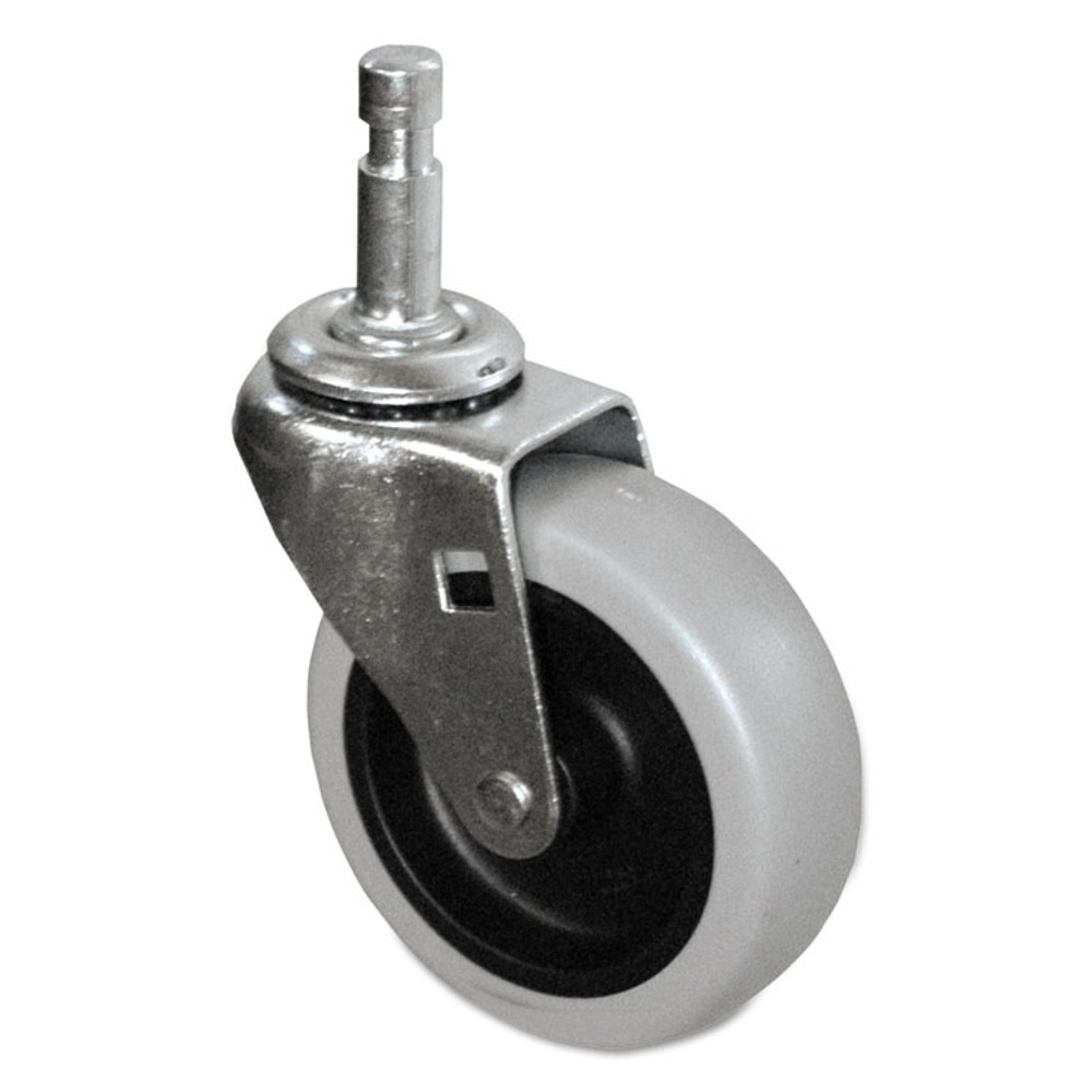 RUBBERMAID COMMERCIAL PROD. FG6111L3GRAY Mop Bucket/Wringer Replacement Caster, Grip Ring Type C Stem, 3" Wheel, Black/Gray/Silver