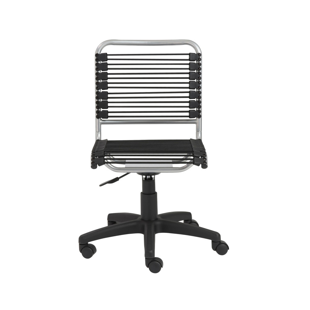 EURO STYLE, INC. 02546 Eurostyle Round Bungie Low-Back Commercial Office Chair, Black/Silver
