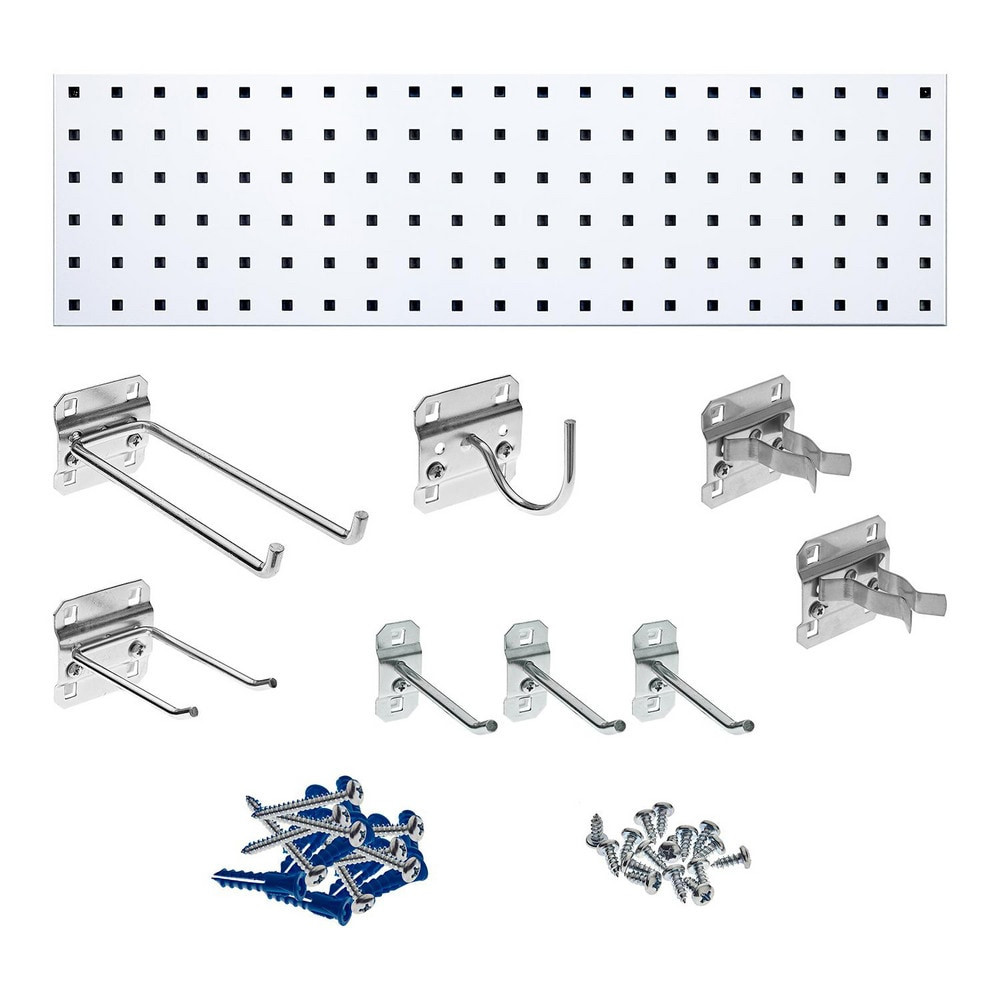 Triton Products LBS31G-WHT Pegboard Kit: Square Holes, 9" High, 31-1/2" Wide, 0.5625" Deep