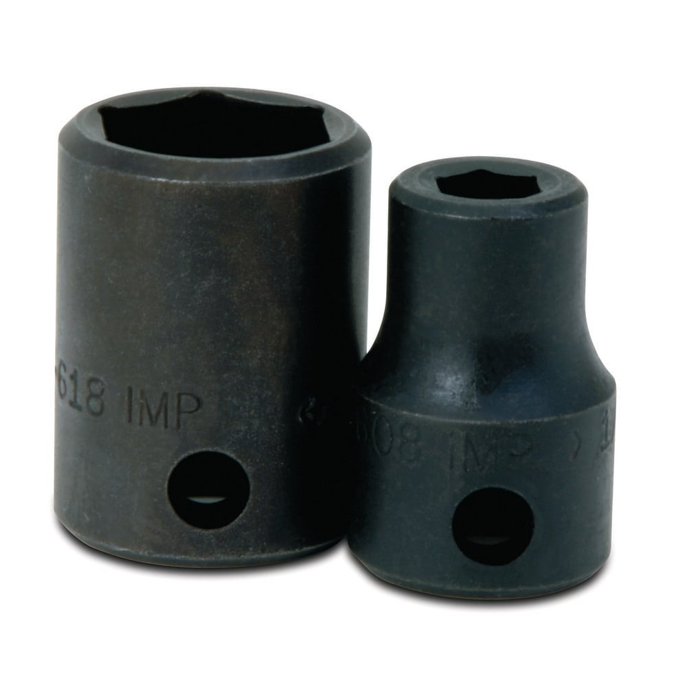 Williams 2-622 Impact Sockets; Socket Size (Decimal Inch): 0.6875 ; Number Of Points: 6 ; Drive Style: Square ; Overall Length (mm): 29.36mm ; Material: Steel ; Finish: Black Oxide