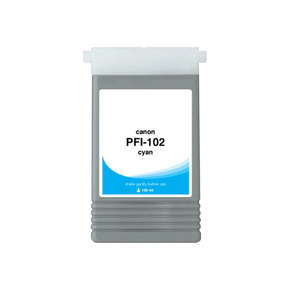 CLOVER TECHNOLOGIES GROUP, LLC Clover Imaging Group WCPFI102C  Wide Format - 130 ml - cyan - compatible - box - ink cartridge (alternative for: Canon 0896B001AA, Canon PFI-102C) - for Canon imagePROGRAF iPF510, iPF605, iPF650, iPF655, iPF720, iPF750,