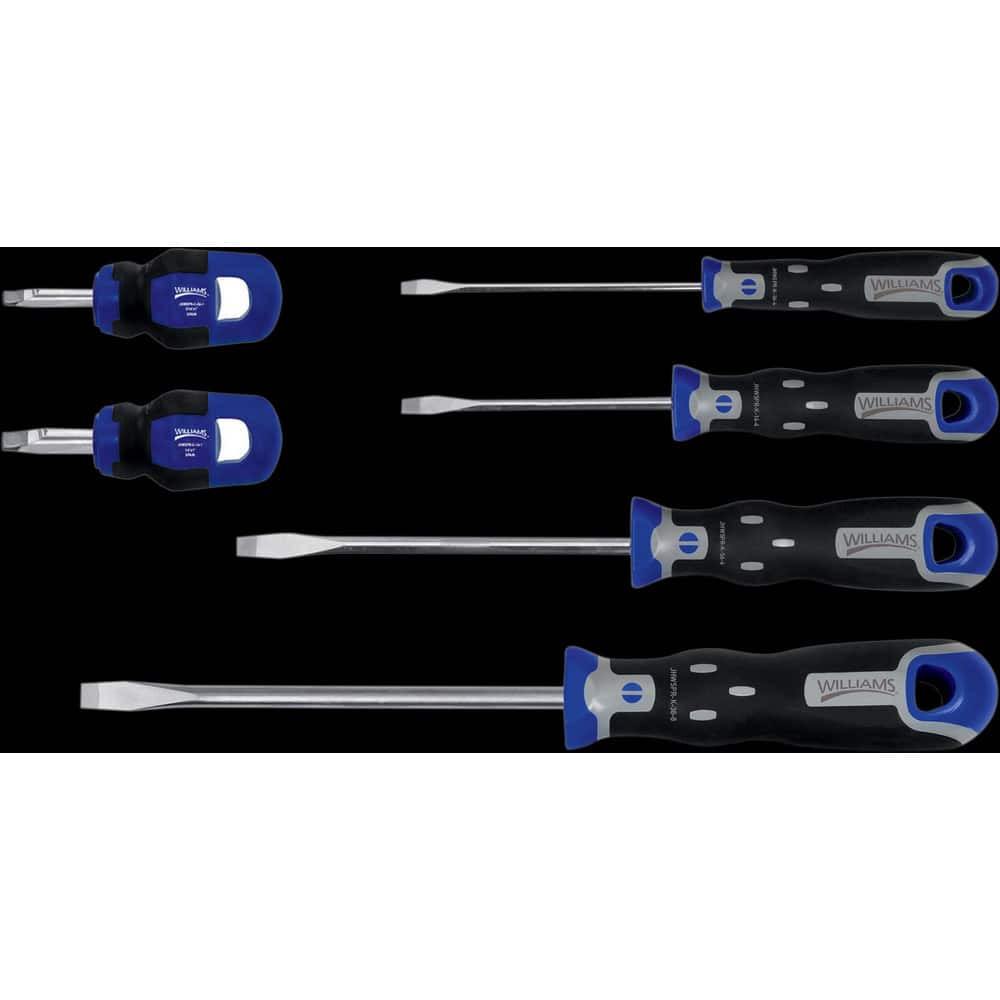 Williams JHWSPRS-6CK Screwdriver Sets; Screwdriver Types Included: Cabinet; Keystone ; Container Type: Vinyl Pouch ; Tether Style: Not Tether Capable ; Finish: Chrome ; Number Of Pieces: 6 ; Insulated: No