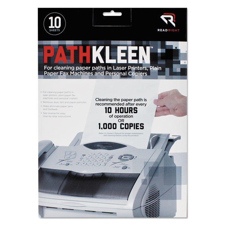READ/RIGHT RR1237 PathKleen Sheets, 8.5 x 11, 10/Pack