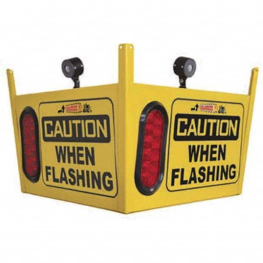 TAPCO 118591 Auxiliary Lights; Light Type: Forklift Warning Light ; Amperage Rating: 1.00 ; Color: Yellow/Red ; Material: Aluminum; Aluminum ; Voltage: 110 VAC to 24VDC