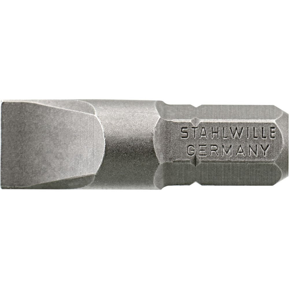 Stahlwille 08070129 Power & Impact Screwdriver Bits & Holders; Bit Type: Slotted ; Hex Size (Inch): 1/4in ; Blade Width (mm): 10.00 ; Drive Size: 1/4 in ; Body Diameter (mm): 1.600 ; Overall Length (Decimal Inch): 1.0000