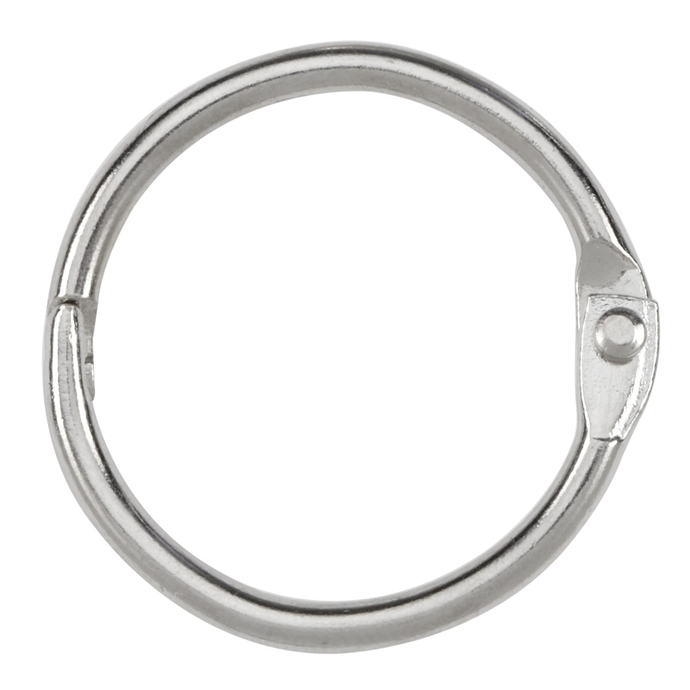 ACCO BRANDS USA, LLC A7072202 ACCO Loose-Leaf Rings, 1in Diameter, Silver, Box Of 100