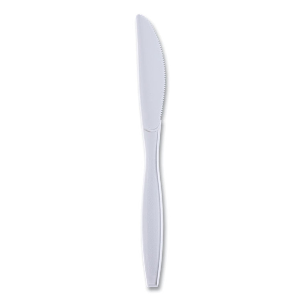 BOARDWALK KNIHWPPWIW Heavyweight Wrapped Polypropylene Cutlery, Knife, Plastic, White, 1,000/Carton