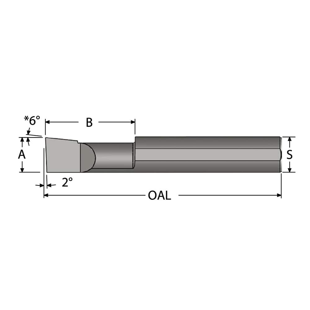 Scientific Cutting Tools LHB320900A Boring Bar: 0.32" Min Bore, 0.9" Max Depth, Left Hand Cut, Submicron Solid Carbide