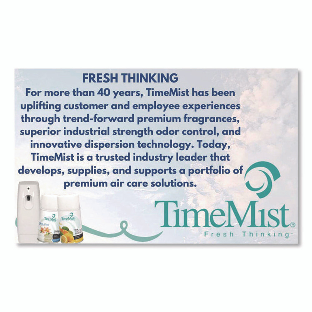 ZEP INC. TimeMist® 1042818 Premium Metered Air Freshener Refill, Dutch Apple and Spice, 7.1 oz Aerosol Spray, 12/Carton