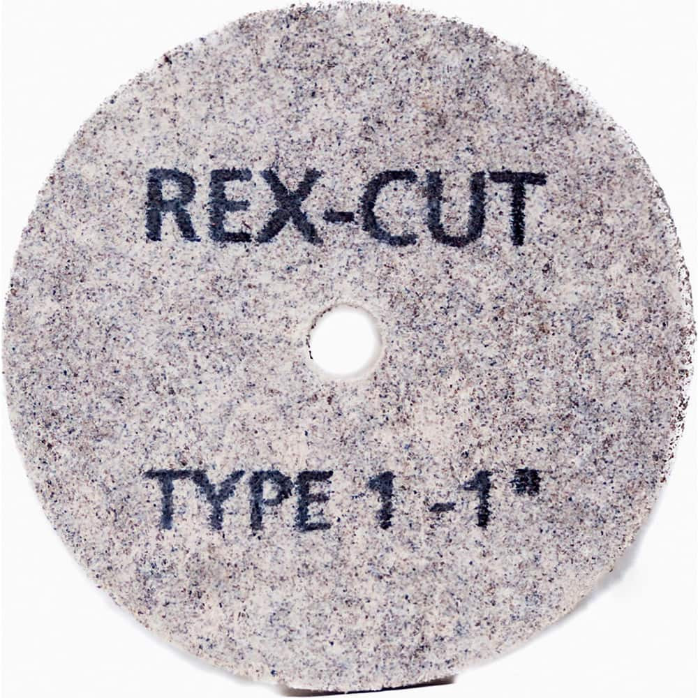 Rex Cut Abrasives 111403 Deburring Wheels; Wheel Diameter (Inch): 1 ; Face Width (Inch): 1/4 ; Center Hole Size (Inch): 1/8 ; Abrasive Material: Aluminum Oxide ; Grade: Coarse ; Wheel Type: Type 1