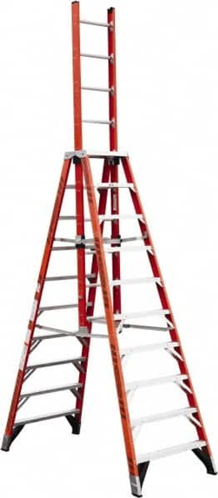 Werner E7410 9-Step Fiberglass Step Ladder: Type IA, 10' High