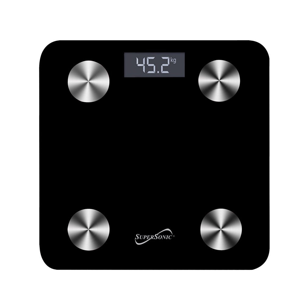 SUPERSONIC INC. SC-851BTS Supersonic Smart Scale Body Composition Analyzer, Black