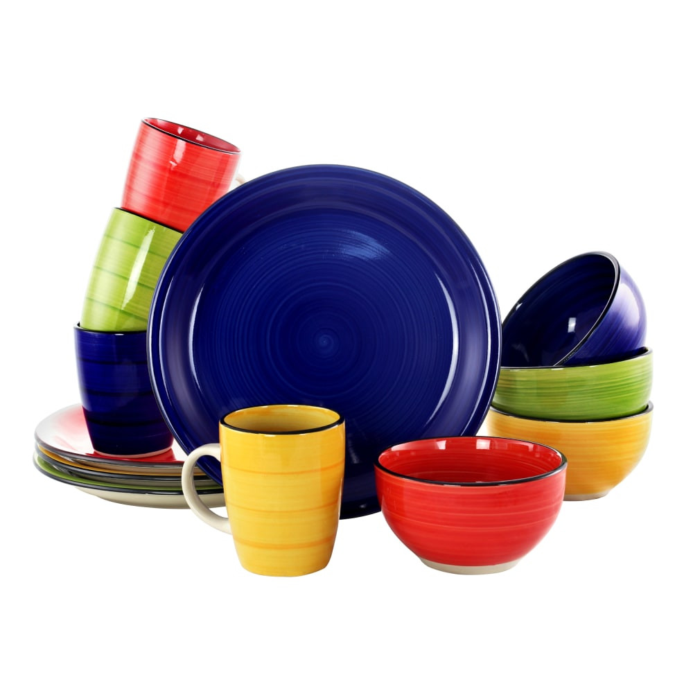 GIBSON OVERSEAS INC. 99597560M Gibson Home Color Vibes 12-Piece Dinnerware Set