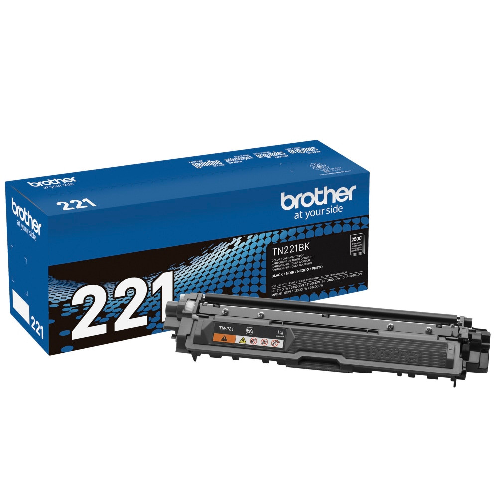 BROTHER INTL CORP Brother TN221BK  TN-221 Black Toner Cartridge, TN-221BK